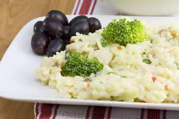 chicken a la king closeup