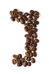 Kaffee Bohnen - Buchstaben J