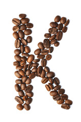 Kaffee Bohnen - Buchstaben K