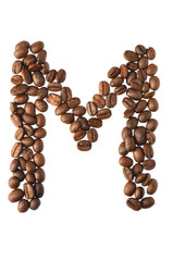 Kaffee Bohnen - Buchstaben M
