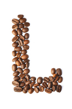 Kaffee Bohnen - Buchstaben L