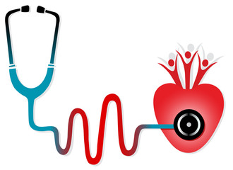 health check and stethoscope