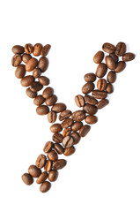 Kaffee Bohnen - Buchstaben Y
