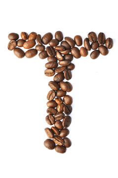 Kaffee Bohnen - Buchstaben T