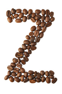 Kaffee Bohnen - Buchstaben Z