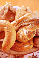 Variety of fresh bread