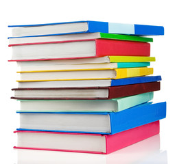 pile of books isolated on white