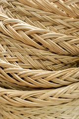 Closeup Structure of Rattan Weave Texture use a a Background
