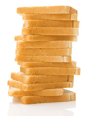 loaf of bread isolated on white