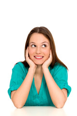 Fototapeta premium Casual woman smiling