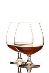 two glasses of cognac