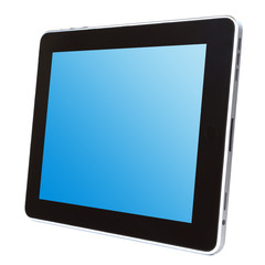 digital tablet on white background