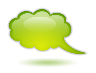 Green speech bubble