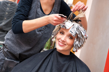 coloring hair