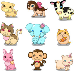cartoon animal  icon