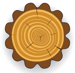 vector wooden cut clip-art