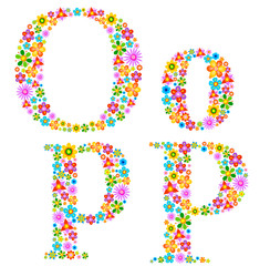 Flower alphabet Characters