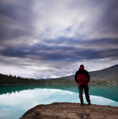 Man on the lake