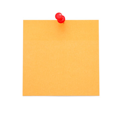 Blank Orange Post-it Note