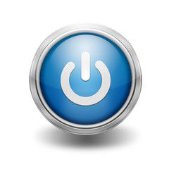 Icono borde metalico power