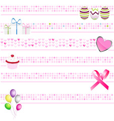 pink banners collection