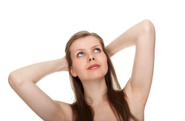 Naklejka premium natural blonde beautiful woman