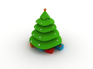 Christmas Tree With Gift