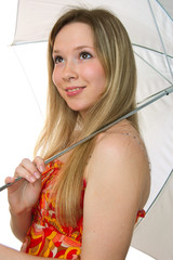 girl with a umbrella