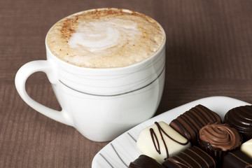 cappuccino and chocolate