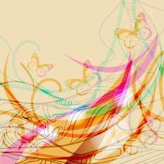 shining vector background with colored elements