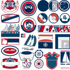 marine and nautical vector labels
