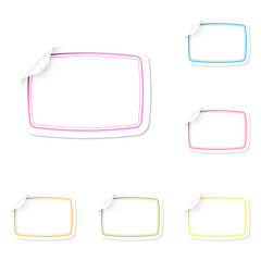 blank stickers with multicolor frames