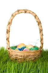 Easter eggs in the basket