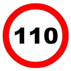 Señal limite velocidad 110