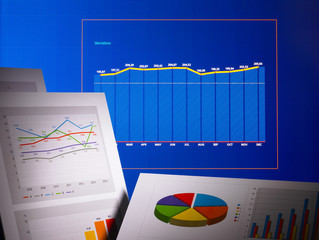 Financial graphs and tables