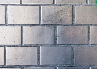Silver painted brickwall