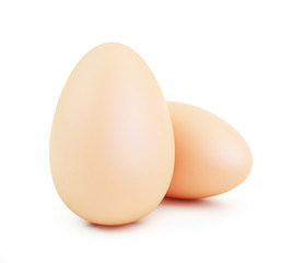 close up of an egg on a white background