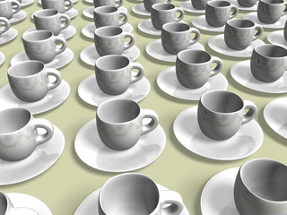 White coffee cups