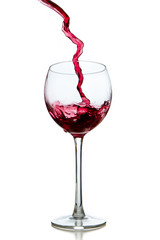 pouring red wine