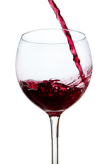 pouring red wine