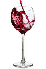 pouring red wine