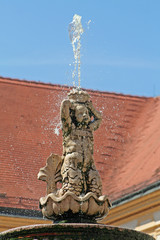 Brunnen im Innenhof von Stift Melk an der Donau (Wachau)