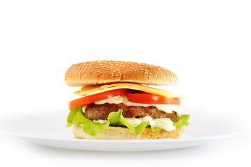 hamburger with cutlet