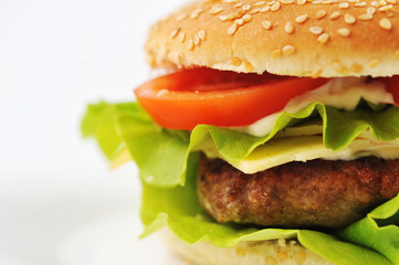 hamburger with cutlet