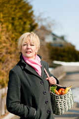 Woman with her groceries