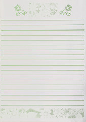 Girly sheet of paper