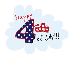4th of July independence day - vector illustration