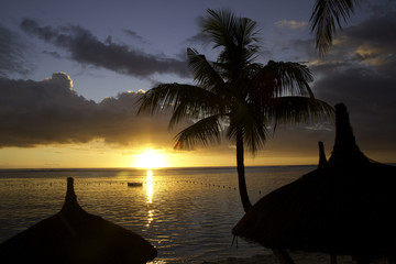 coucher de soleil à l'ile maurice