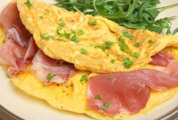 Omelet with Parma Ham