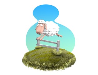 Jumping sheep